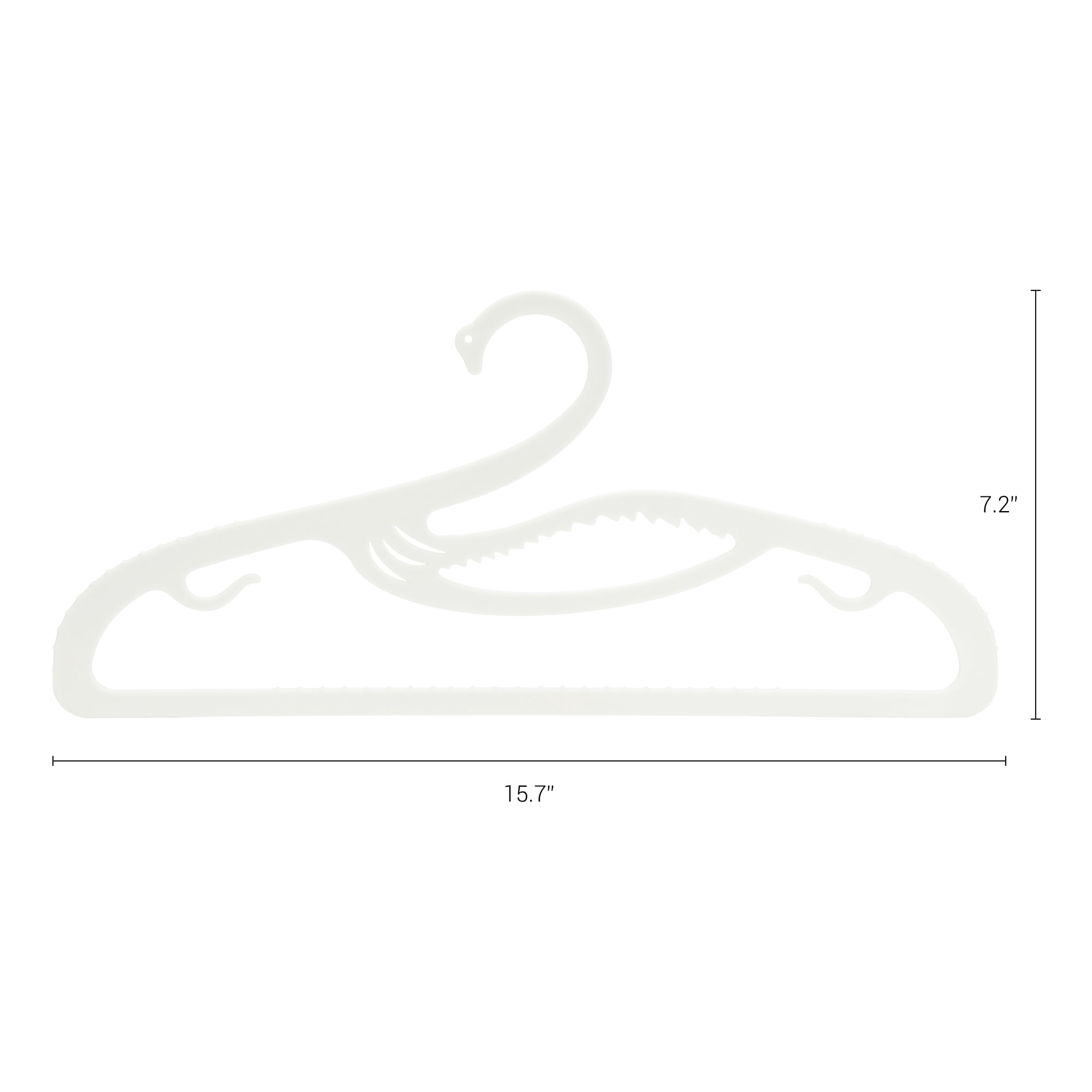 REGALWOVEN 20 Pack Plastic Swan Hangers, Durable Non-Slip Space Saving Clothes Hangers for Clothing, Closet, Coats, Pants, or Shirts Beige