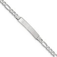 thumbnail image 4 of 14K White Gold Figaro Link ID Bracelet, 4 of 6