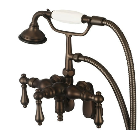 Water Creation Vintage Classic F6-0018 Wall Mount Tub Faucet with Hand Shower