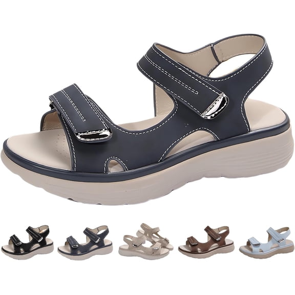 Women's Orthopedic Sport Sandals Shoes with Soft Cushion Foam Comfortable Walking Sandal Arch Support Wide Fit Dress Comfy Orthotic Recovery Athletic Travel Summer Sandal Dressy
