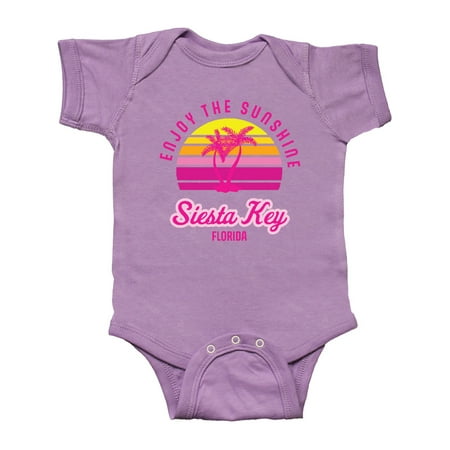 

Inktastic Summer Enjoy the Sunshine Siesta Key Florida in Pink Gift Baby Boy or Baby Girl Bodysuit