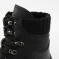 thumbnail image 3 of NECHOLOGY Botas Mujer Adulto Femenino Zapatos Botines de mujer Botas con cordones elásticos y puntera redonda de de color sólido a la moda para mujer (Black, 8), 3 of 7