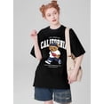 thumbnail image 1 of Style Bear Graphic White Round Neck Short Sleeve Fitted Women T-Shirt, Contains Cotton, Suitable ForCamisetas para mujer, lindas camisetas con estampado gráfico, de manga corta, estilo casual, para ve, 1 of 7