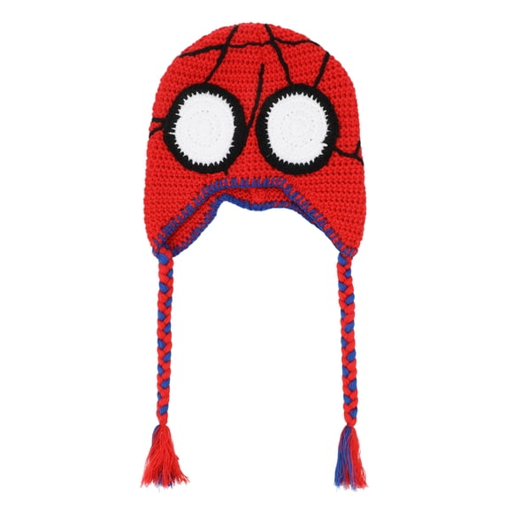 Marvel Spider-Man Mayday Cosplay Faux Crochet Beanie with Tassels