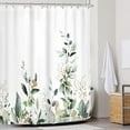thumbnail image 2 of Sage Green Leaves Plant Eucalyptus Shower Curtain for Bathroom 60W X 72H Inches Botanical Nature Mint Gold Leaf Bathroom Curtains Set Summer Floral Aesthetic Bath Accessories Decor Fabric, 2 of 6