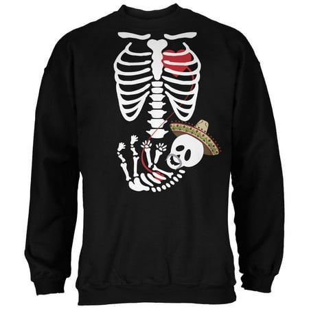 Cinco de Mayo Baby Skeleton Black Adult Sweatshirt