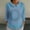Sky Blue, variant on Womens Tops 3/4 Sleeve Crew Neck Knit Blouses Business Casual Tops Zip Front V Neck Work Shirts Loose Fit Tunic Tops Blue,S
