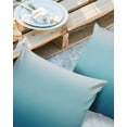 thumbnail image 3 of Outdoor Throw Pillow Cover Ombre Teal to Gray Gradient Waterproof Cushion Covers 2 Pack Modern Abstract Art Pillow Cases Home Decoration for Patio Garden Couch Sofa, 3 of 7