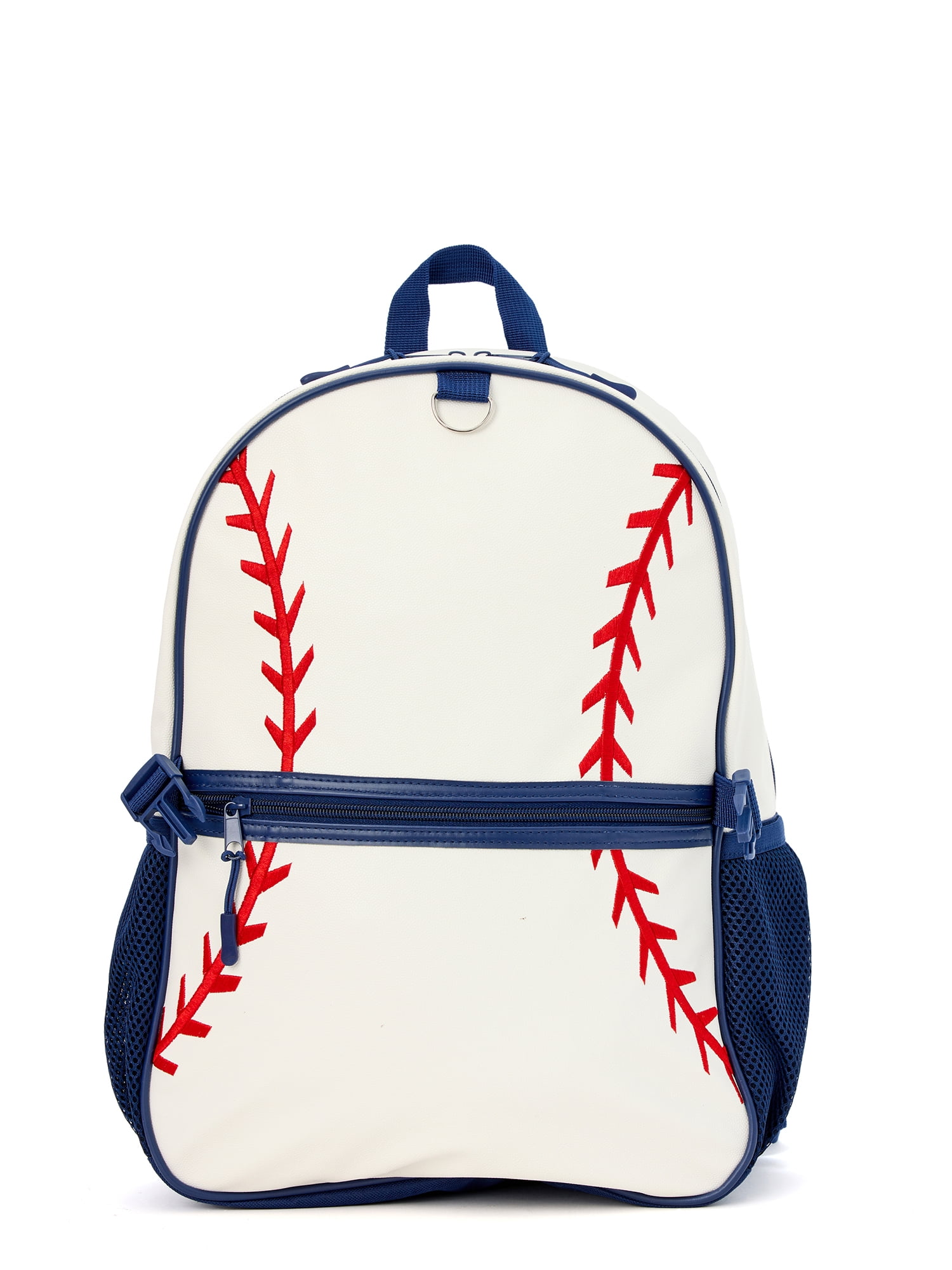 Schoolyard Vibes 17" Boys' 3-Piece Baseball Backpack Set with Headphones & Lunch Box, White