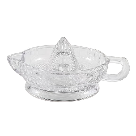 YAKESD Citrus Juicer Reamer with Handle and Pour Spout, Heavyweight Glass, Clear
