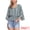 Light Gray Green, variant on Women's V Neck Chiffon Smocked Batwing Dolman Sleeve Blouses XS White Black