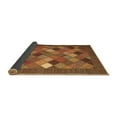thumbnail image 2 of Ahgly Company Indoor Round Abstract Brown Contemporary Area Rugs, 5' Round, 2 of 4