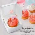 thumbnail image 4 of O'Creme White Bakery Box with Window, 4 Inch x 4 Inch x 4 Inch - Pack of 50, 4 of 4