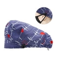 thumbnail image 5 of Multicolor Cotton Scrub Medical Nurse Hat Polyester Satin Lined Caps with Adjustable Fit, Built-in Sweatband & Buttons for Nurses, Doctors One Size, 5 of 6