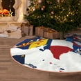 thumbnail image 5 of Daiia The Map Of United States Drawing Merry Christmas Tree Skirt , Xmas Large Lace-up Tree Skirt, Santa Snowflakes Rustic Home Decorations New Year Party Farmhouse Decor-30", 5 of 6