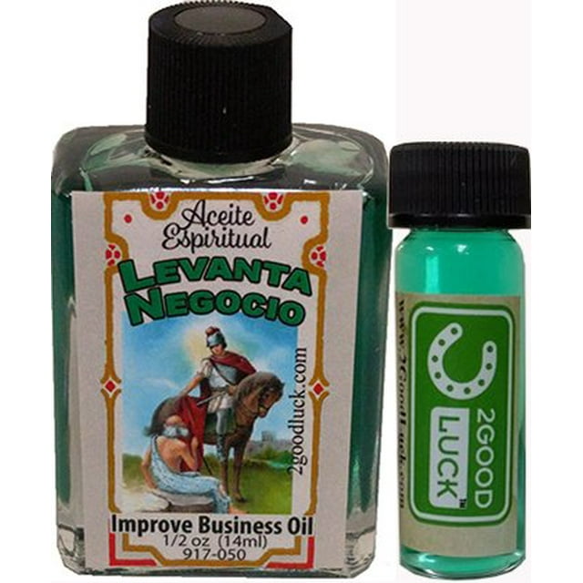 Improve Business, Spiritual Oil for Magic & Rituals with 1 Dram Perfume Set. Levanta Negocio Aceite Espiritual Rituales Y Magia.