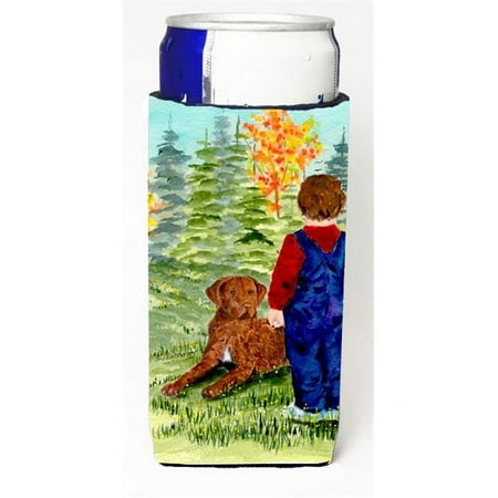 

Little Boy With His Chesapeake Bay Retriever Michelob Ultra bottle sleeves For Slim Cans - 12 oz.
