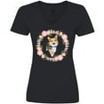 thumbnail image 3 of Inktastic Corgi Gifts for Dog Lovers Women's V-Neck T-Shirt, 3 of 5