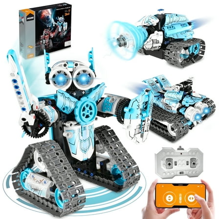 BESTSKY 3-in-1 STEM RC Robot Building Kit,398PCS APP & Remote Control Blocks DIY Engineering Robotics for Kids Age 6 7 8 9 10 11 12 ,Educational Learn Toys Gift for Boys & Girls