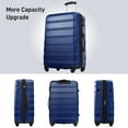 thumbnail image 6 of Luggage Sets 3 Piece, Hardside Expandable Ultra Durable PC Lightweight Carry On, Travel Suitcase Set with TSA Lock Spinner Wheels, Blue, 6 of 9