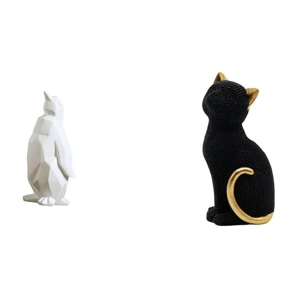 Figura decorativa de pingüino, escultura coleccionable, artesanía, adorno, estatua de animal de resina para inauguración de casa, mesa, bar, dormitori