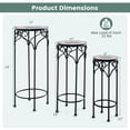 thumbnail image 3 of Gymax Metal Plant Stand Set of 3 Mosaic Display Rack for Potted Plants 20'' 24'' 28'', 3 of 10