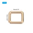 thumbnail image 2 of Uxcell Metal Rectangle Rings Buckle, Zinc Alloy Adjuster Sliders Webbing Strap Fasteners Gold 19mm, 2 of 7