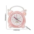 thumbnail image 3 of Analog Clock | Compact Desk & Bedside Timepiece | Plastic | Jump Second Movement | Adjustable Volume | Quiet Operation | Rounded Corners | Multi-Color | 4.13"x3.35"x1.77" | 1 Pack, 3 of 8