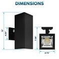 thumbnail image 5 of Luxrite Dusk to Dawn LED Outdoor Wall Light, 12", Up or Up and Down Light, 3CCT 3000K-5000K, 20/30/40W, IP65, ETL 2-Pack, 5 of 7