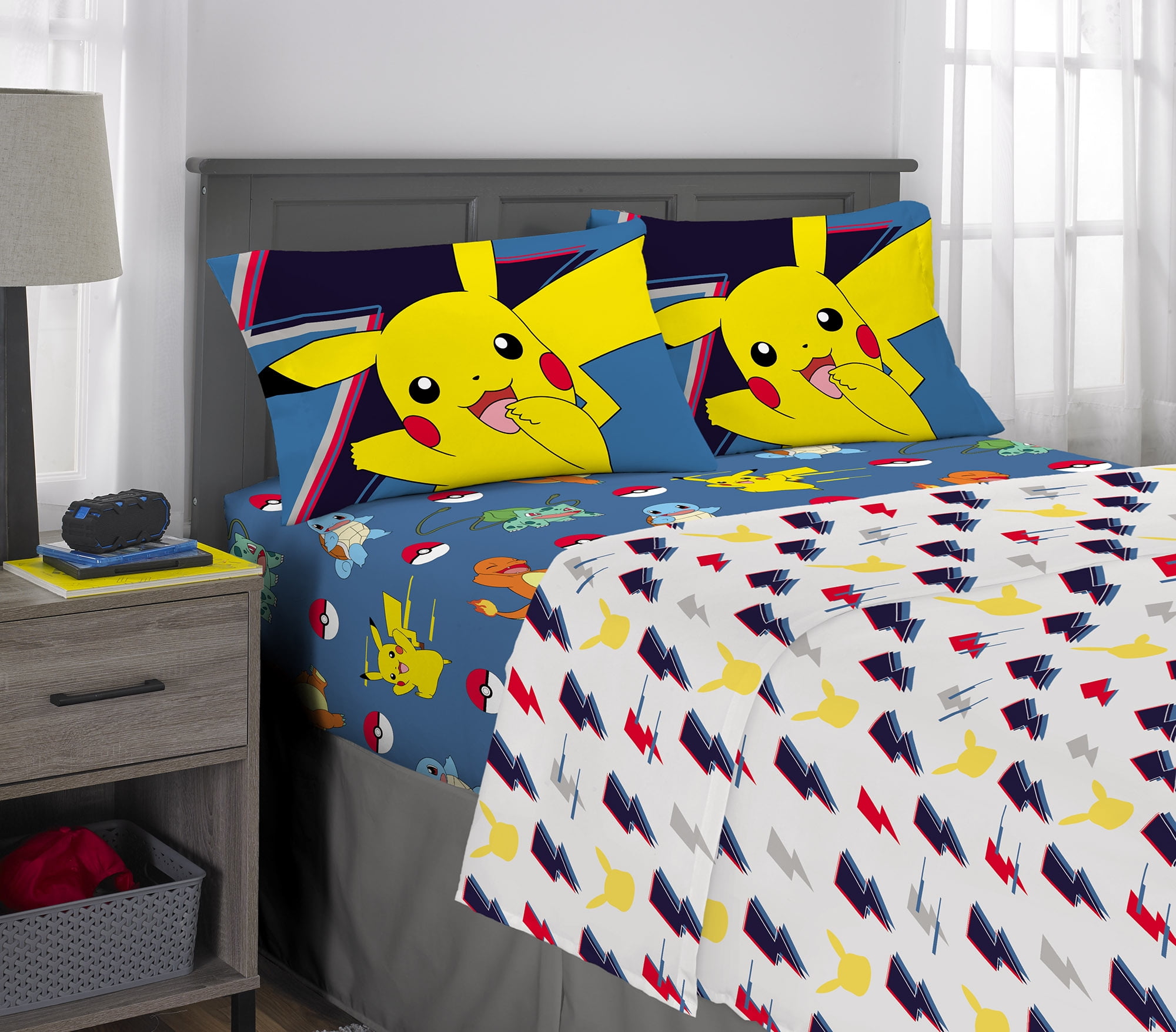 Pokemon Pikachu Electric Ignite New Bed Sheet Set Twin Kids Super Soft 