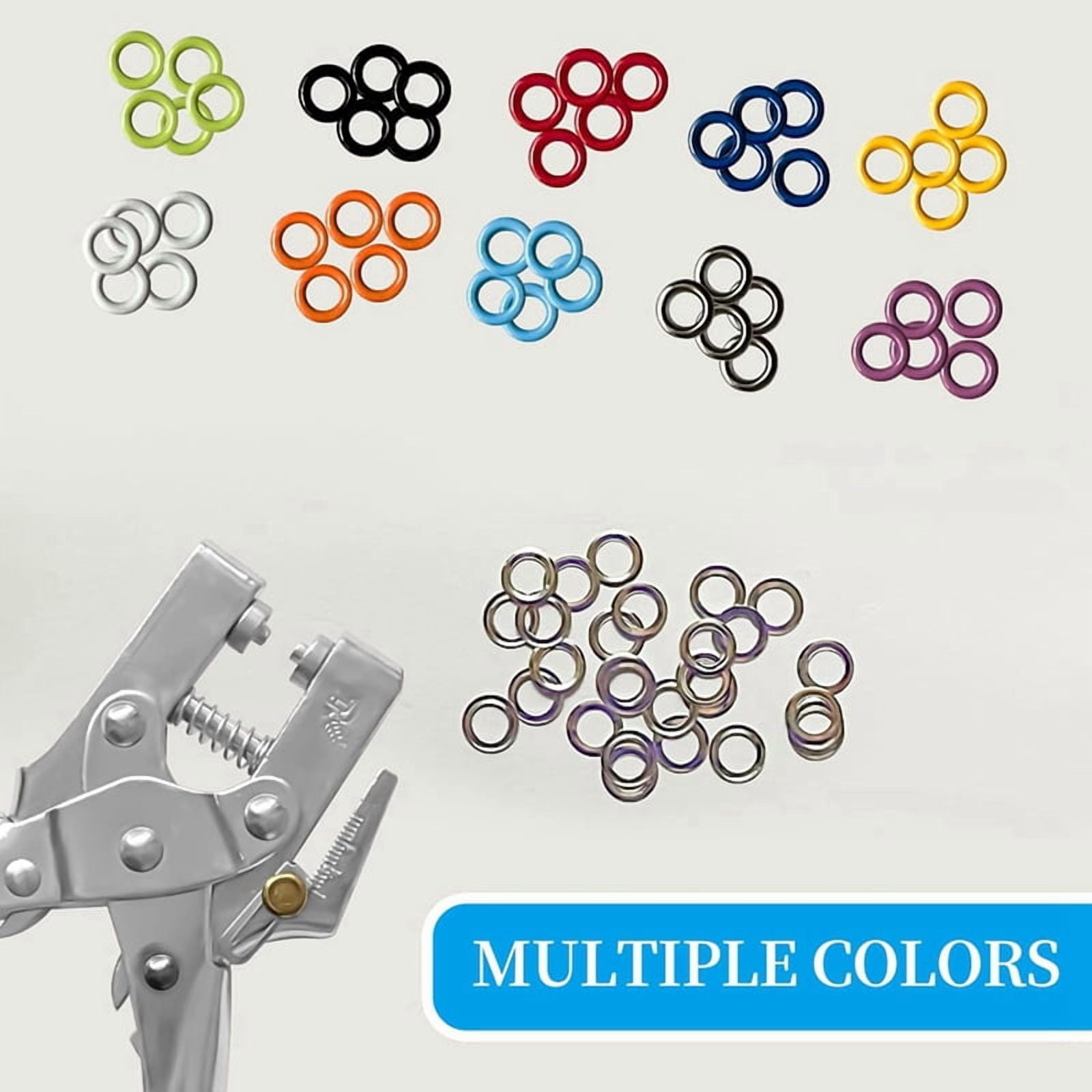 Metal Grommets 3/16 Inch 300Pcs with Eyelet Hole Punch Pliers for Fabric, Leather, Belts, Canvas