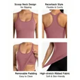 thumbnail image 3 of ANFERRY Women's Ribbed Workout Tank Tops with Built in Bra Racerback Athletic Top, 3 of 10