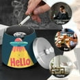 thumbnail image 4 of Yayeee Ashtray with Lid for Cigarette Smokeless Stainless Steel Home Ash Holder, Blue UFO, 4 of 7