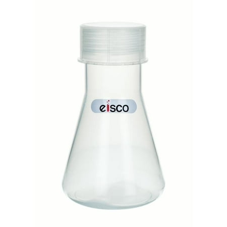- Plastic 100ml Conical Flask - Polypropylene w/ Screw Cap - Eisco Labs