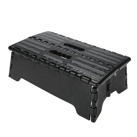 Gonnely Escalón plegable – Taburete plegable portátil negro escalera para adultos mayores embarazadas baño viajes