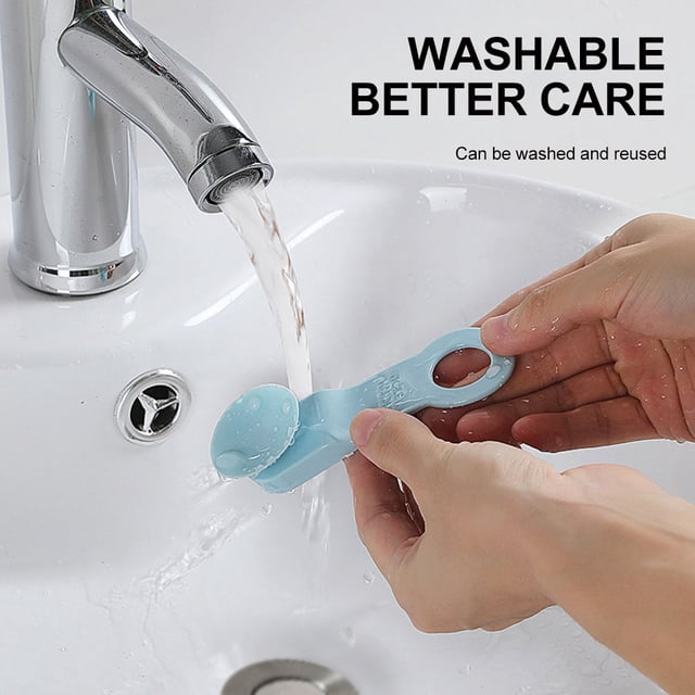 WRITWAA 6pcs Toilet Holder Lift Handle TPR White Prevent Direct Contact for Public Places