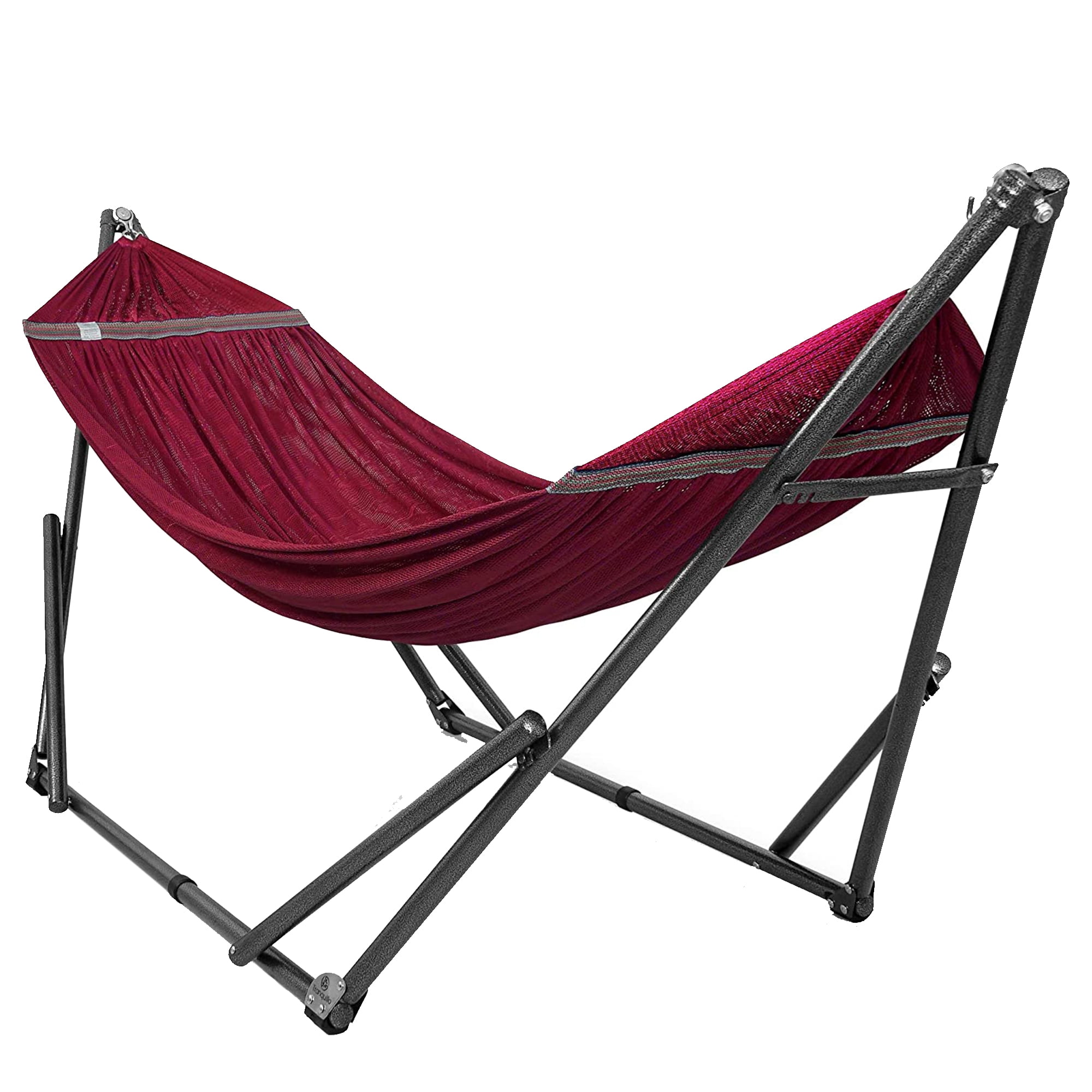 Tranquillo Universal 106.5" Double Hammock with Adjustable Stand & Bag, Red