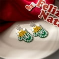 thumbnail image 4 of Faty-T Christmas Acrylic Double-layer Three-dimensional Earrings, Christmas Tree Bells In Bright Colors, Holiday Party Earrings, Christmas Earrings for Women, 4 of 8