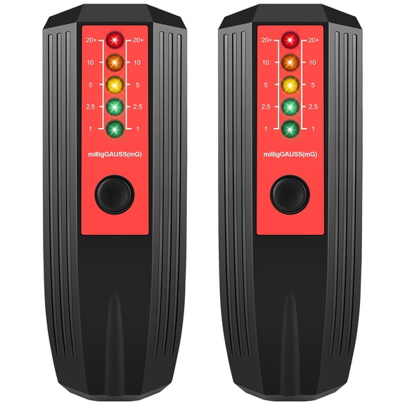 Adifare 2Pcs EMF Meter Electromagnetic Radiation Field Detector 50Hz-20000Hz Portable EMF Reader Battery Operated EMF Meter with Sound Light Alarm for Measurement