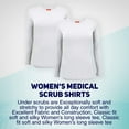 thumbnail image 2 of ACTIVE UNIFORMS Women's Under Scrub Tee Crew Neck Long Sleeve T-Shirt 2 - Pack (White, 5 X-Large), 2 of 6