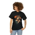 thumbnail image 4 of Halloween Witch with Black Cat Unisex Heavy Cotton Tee T-Shirt, 4 of 12