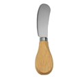 thumbnail image 1 of Juego de cuatro cuchillos para queso con mango de madera de caucho y acero inoxidable, cuchillo para mantequilla, utensilios para hornear para el hogar, 1 of 6