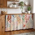thumbnail image 2 of Colorful Leaves Fall Sink Skirt for Bathroom, Self-Adhesive Under Sink Curtain, Autumn Botanical Pink Yellow Ombre Hide Pipes & Storage Fabric Cabinet Skirt Cover for Kitchen Laundry 32"x55", 2 of 8