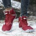 thumbnail image 2 of Womens Barefoot Wide Toe Snow Boots 2025 Winter Waterproof Non Slip Fleece Lined Zero Drop Hiking Fashion Sneakers Mid Calf Walking Combat Ankle Booties, 2 of 7