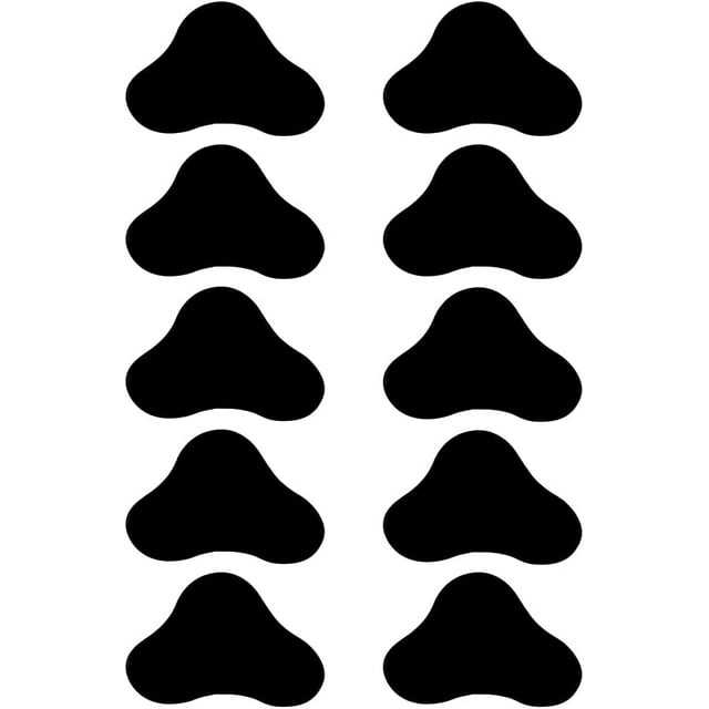 10 Pcs Rug Grippers, 3.392.6 inch Double Sided Anti Curling Non Slip Reusable Rug Pad Rug Grippers for Hardwood Floors and Tile, Polymer PU, Black