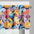 thumbnail image 3 of Ambesonne Pastel Valance Pack of 2, Vivid Spiral Funny Curls, 54"X12", Multicolor, 3 of 5