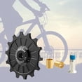 thumbnail image 3 of 11T/12T/13T/14T/15T/16T/17T Rear Derailleur Pulley, Bike Ceramic Bearing Jockey Wheel Aluminium Alloy Rear Derailleur Guide Roller 14T Black, 3 of 10