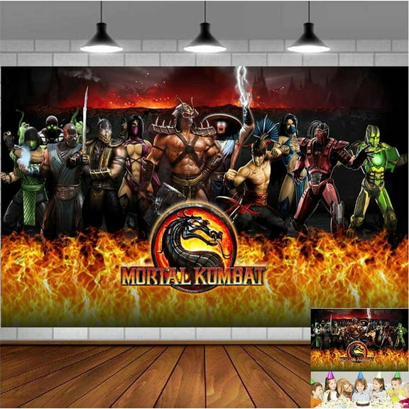 mortal kombat Backdrop Banner Party Supplies Poster Movie Theme Background for Photography Kids Birthday Decorations