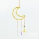 thumbnail image 1 of Carillón de viento con colgante de grava de amatista natural | Atrapasol de prisma de cristal tejido a mano | Adorno decorativo colgante para casa, jardín, patio y ventana | Iluminación arcoír, 1 of 2