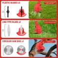 thumbnail image 4 of 21V Cordless String Trimmer with 2 X 1.5Ah Battery and Charger, Electric Weed Wacker Battery Powered Weed Eater String, Mover for Yard, Garden, Red, 4 of 10
